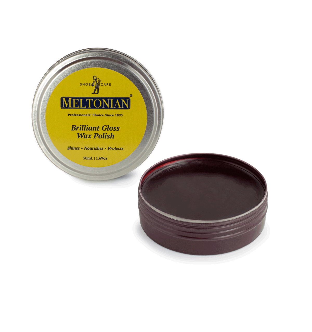 MELTONIAN BRILLIANT GLOSS WAX POLISH 50ML TIN