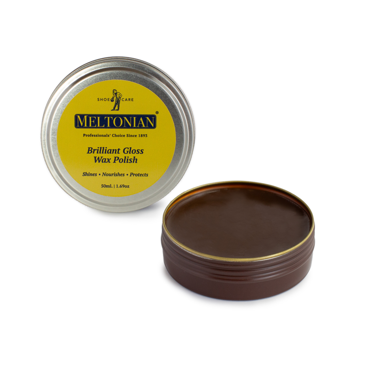 MELTONIAN BRILLIANT GLOSS WAX POLISH 50ML TIN