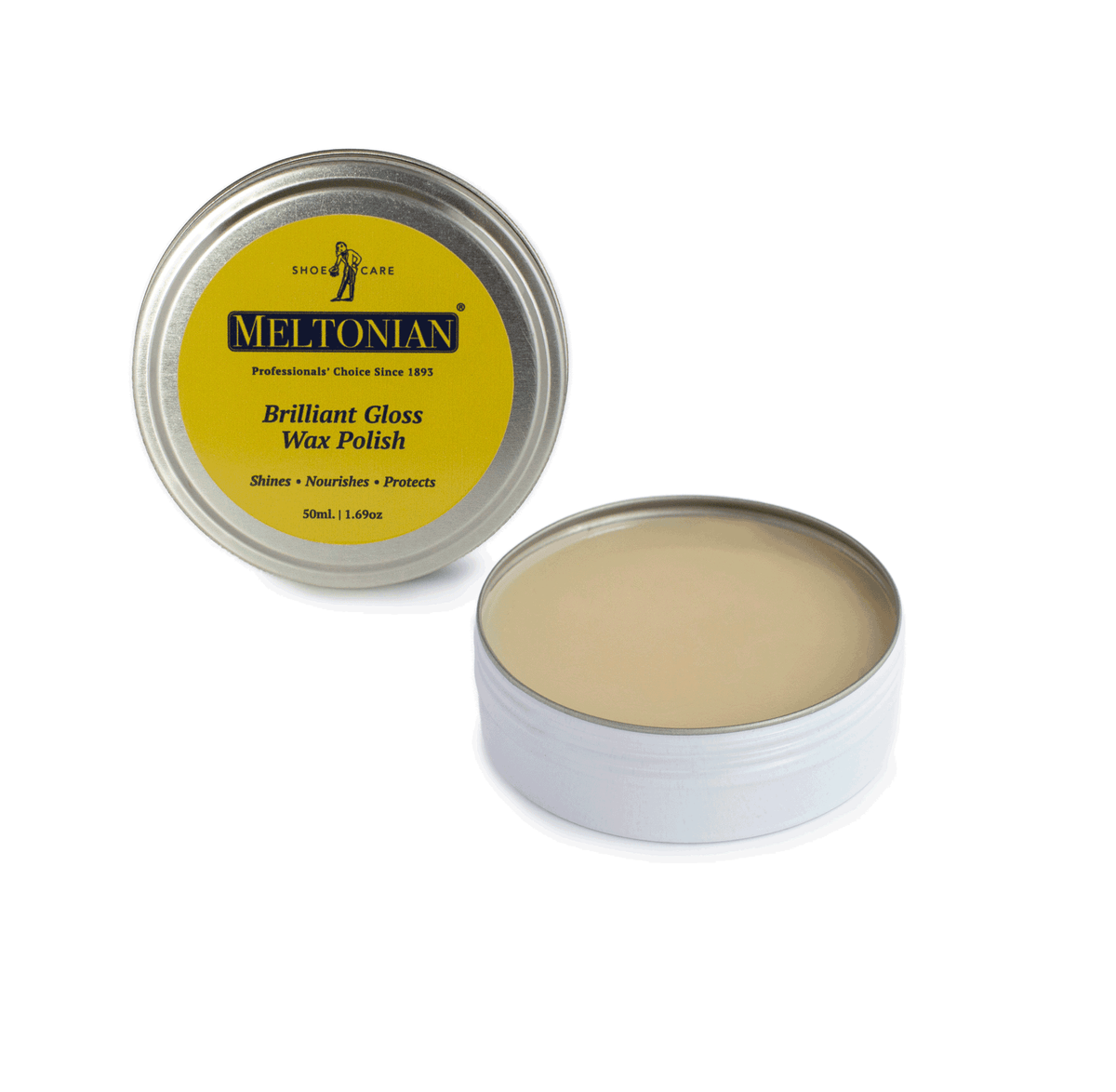 MELTONIAN BRILLIANT GLOSS WAX POLISH 50ML TIN