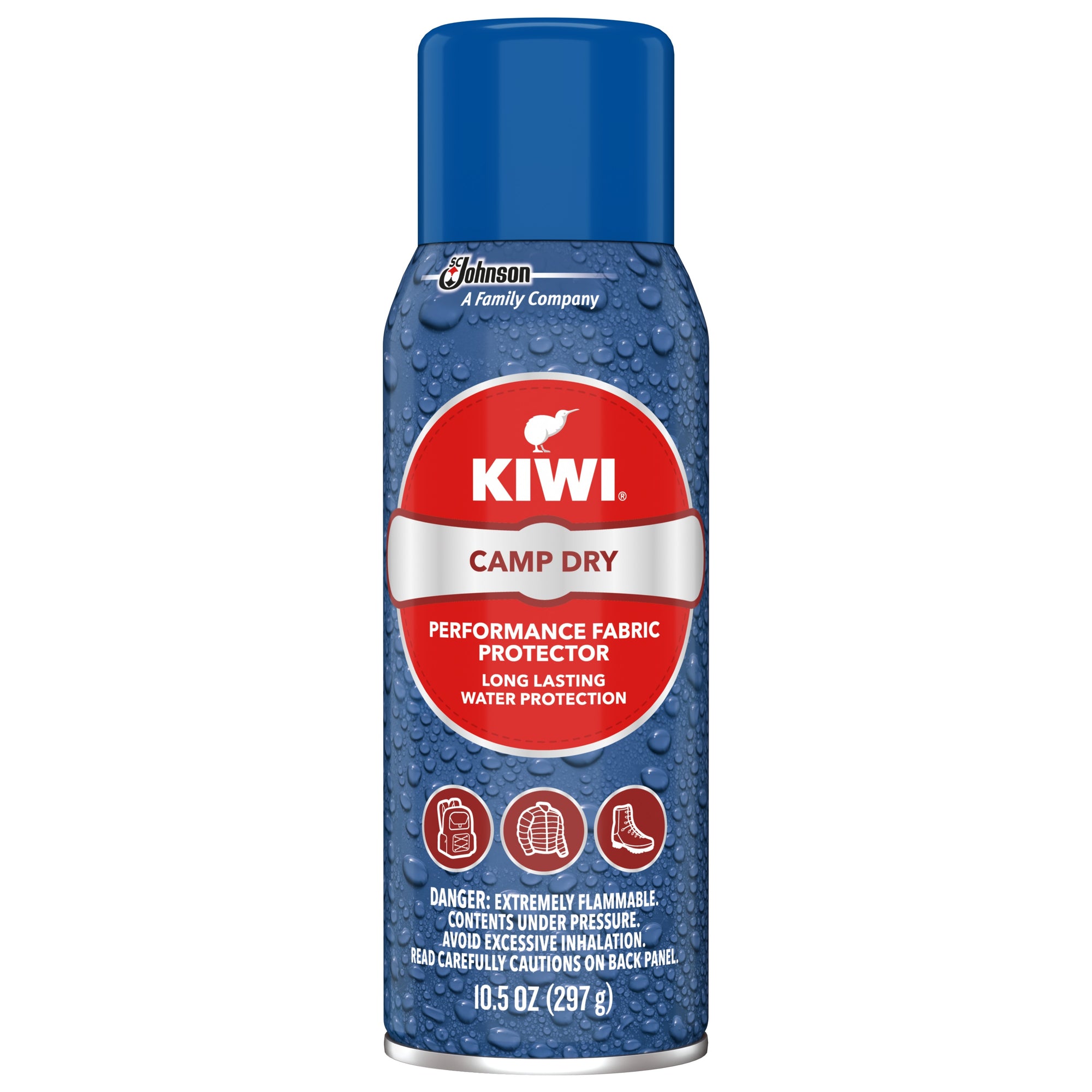 KIWI CAMP DRY FABRIC PROTECTOR 10.5 OZ. - BLUE CAN